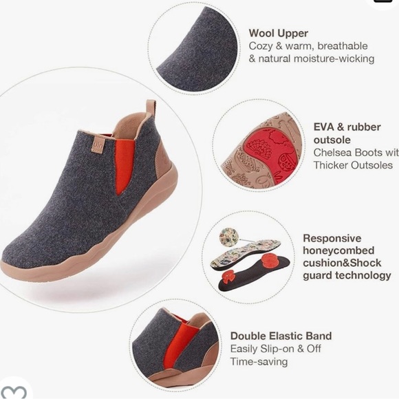 UIN Women's High Top Ankle Fashion Boots Casual Comfort Walking Shoes - Picture 2 of 9